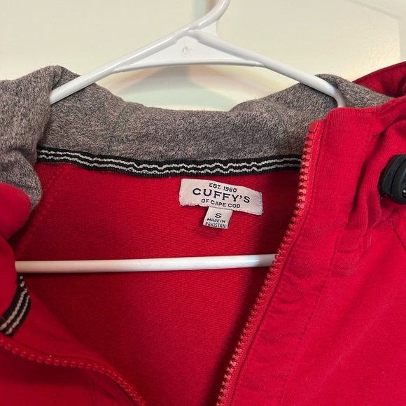 Cuffys cape cod red hoodie half zip - Picture 2 of 4